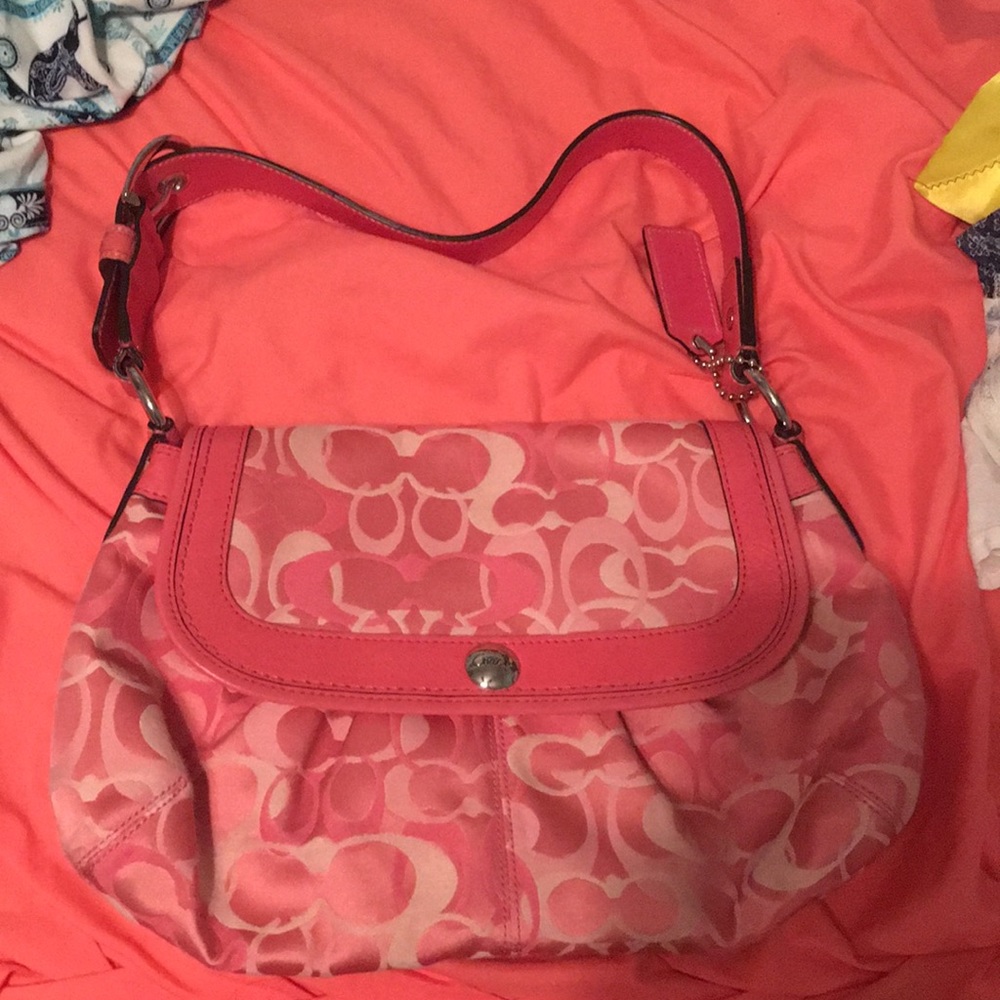 Pink coach purse